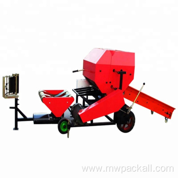 Self-powered small hay baler